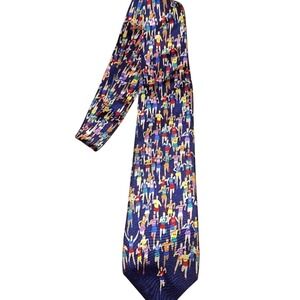 Men's Mararthon Alynn NeckWear 100% Silk Tie Fun Runner Office Casual Whimsical